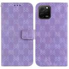 For Huawei nova Y61 / Enjoy 50z Double 8-shaped Embossed Leather Phone Case(Purple) - 1