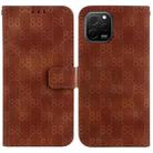 For Huawei nova Y61 / Enjoy 50z Double 8-shaped Embossed Leather Phone Case(Brown) - 1