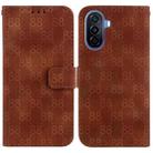 For Huawei nova Y70 Plus Double 8-shaped Embossed Leather Phone Case(Brown) - 1