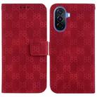 For Huawei nova Y70 Plus Double 8-shaped Embossed Leather Phone Case(Red) - 1