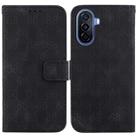 For Huawei nova Y70 Plus Double 8-shaped Embossed Leather Phone Case(Black) - 1