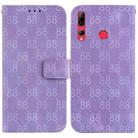 For Huawei P Smart Z / Y9 Prime 2019 Double 8-shaped Embossed Leather Phone Case(Purple) - 1