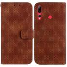 For Huawei P Smart Z / Y9 Prime 2019 Double 8-shaped Embossed Leather Phone Case(Brown) - 1