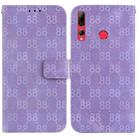 For Huawei P Smart+ 2019 / Enjoy 9s Double 8-shaped Embossed Leather Phone Case(Purple) - 1