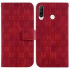 For Huawei P30 lite / nova 4e Double 8-shaped Embossed Leather Phone Case(Red) - 1