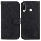 For Huawei P30 lite / nova 4e Double 8-shaped Embossed Leather Phone Case(Black) - 1