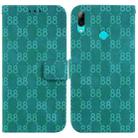 For Huawei P smart 2019 /Honor 10 Lite Double 8-shaped Embossed Leather Phone Case(Green) - 1