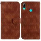 For Huawei P smart 2019 /Honor 10 Lite Double 8-shaped Embossed Leather Phone Case(Brown) - 1