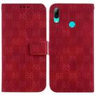 For Huawei P smart 2019 /Honor 10 Lite Double 8-shaped Embossed Leather Phone Case(Red) - 1