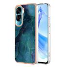 For Honor 90 Lite 5G Electroplating Marble Dual-side IMD Phone Case(Green 017) - 1