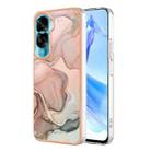 For Honor 90 Lite 5G Electroplating Marble Dual-side IMD Phone Case(Rose Gold 015) - 1