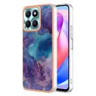 For Honor X6a Electroplating Marble Dual-side IMD Phone Case(Purple 016) - 1