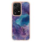 For Honor 200 Lite Global Electroplating Marble Dual-side IMD Phone Case(Purple 016) - 3