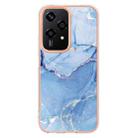 For Honor 200 Lite Global Electroplating Marble Dual-side IMD Phone Case(Blue 018) - 3