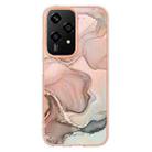 For Honor 200 Lite Global Electroplating Marble Dual-side IMD Phone Case(Rose Gold 015) - 3