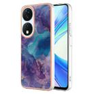 For Honor X7b 4G / 5G Electroplating Marble Dual-side IMD Phone Case(Purple 016) - 1