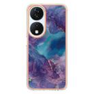 For Honor X7b 4G / 5G Electroplating Marble Dual-side IMD Phone Case(Purple 016) - 3