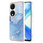 For Honor X7b 4G / 5G Electroplating Marble Dual-side IMD Phone Case(Blue 018) - 1