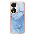 For Honor X7b 4G / 5G Electroplating Marble Dual-side IMD Phone Case(Blue 018) - 3