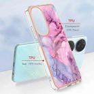 For Honor X7b 4G / 5G Electroplating Marble Dual-side IMD Phone Case(Pink 013) - 2