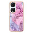 For Honor X7b 4G / 5G Electroplating Marble Dual-side IMD Phone Case(Pink 013) - 3