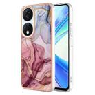 For Honor X7b 4G / 5G Electroplating Marble Dual-side IMD Phone Case(Rose Red 014) - 1