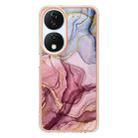 For Honor X7b 4G / 5G Electroplating Marble Dual-side IMD Phone Case(Rose Red 014) - 3