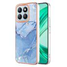 For Honor X8b Electroplating Marble Dual-side IMD Phone Case(Blue 018) - 1