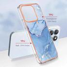 For Honor X8b Electroplating Marble Dual-side IMD Phone Case(Blue 018) - 2