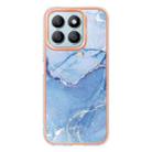 For Honor X8b Electroplating Marble Dual-side IMD Phone Case(Blue 018) - 3