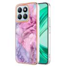 For Honor X8b Electroplating Marble Dual-side IMD Phone Case(Pink 013) - 1