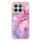 For Honor X8b Electroplating Marble Dual-side IMD Phone Case(Pink 013) - 3