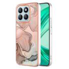 For Honor X8b Electroplating Marble Dual-side IMD Phone Case(Rose Gold 015) - 1
