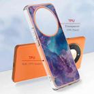 For Honor X9b Electroplating Marble Dual-side IMD Phone Case(Purple 016) - 2