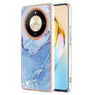 For Honor X9b Electroplating Marble Dual-side IMD Phone Case(Blue 018) - 1