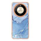 For Honor X9b Electroplating Marble Dual-side IMD Phone Case(Blue 018) - 3