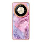 For Honor X9b Electroplating Marble Dual-side IMD Phone Case(Pink 013) - 3