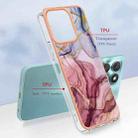 For Honor X6b Electroplating Marble Dual-side IMD Phone Case(Rose Red 014) - 2