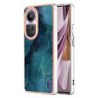 For OPPO Reno10 Pro 5G Global Electroplating Marble Dual-side IMD Phone Case(Green 017) - 1