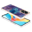 For OPPO A58 4G Electroplating Marble Dual-side IMD Phone Case(Purple 016) - 3
