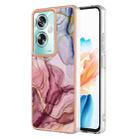 For OPPO A79 5G Global Electroplating Marble Dual-side IMD Phone Case(Rose Red 014) - 1