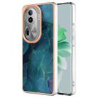 For OPPO Reno11 Pro 5G Global Electroplating Marble Dual-side IMD Phone Case(Green 017) - 1