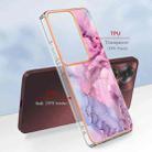 For OPPO Reno11 F 5G Global Electroplating Marble Dual-side IMD Phone Case(Pink 013) - 2