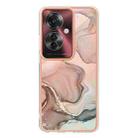 For OPPO Reno11 F 5G Global Electroplating Marble Dual-side IMD Phone Case(Rose Gold 015) - 3