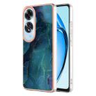 For OPPO A60 4G Electroplating Marble Dual-side IMD Phone Case(Green 017) - 1