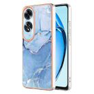 For OPPO A60 4G Electroplating Marble Dual-side IMD Phone Case(Blue 018) - 1