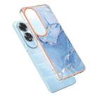 For OPPO A60 4G Electroplating Marble Dual-side IMD Phone Case(Blue 018) - 3