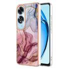 For OPPO A60 4G Electroplating Marble Dual-side IMD Phone Case(Rose Red 014) - 1