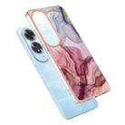 For OPPO A60 4G Electroplating Marble Dual-side IMD Phone Case(Rose Red 014) - 3