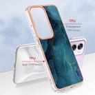 For OPPO Reno12 Pro Global Electroplating Marble Dual-side IMD Phone Case(Green 017) - 2